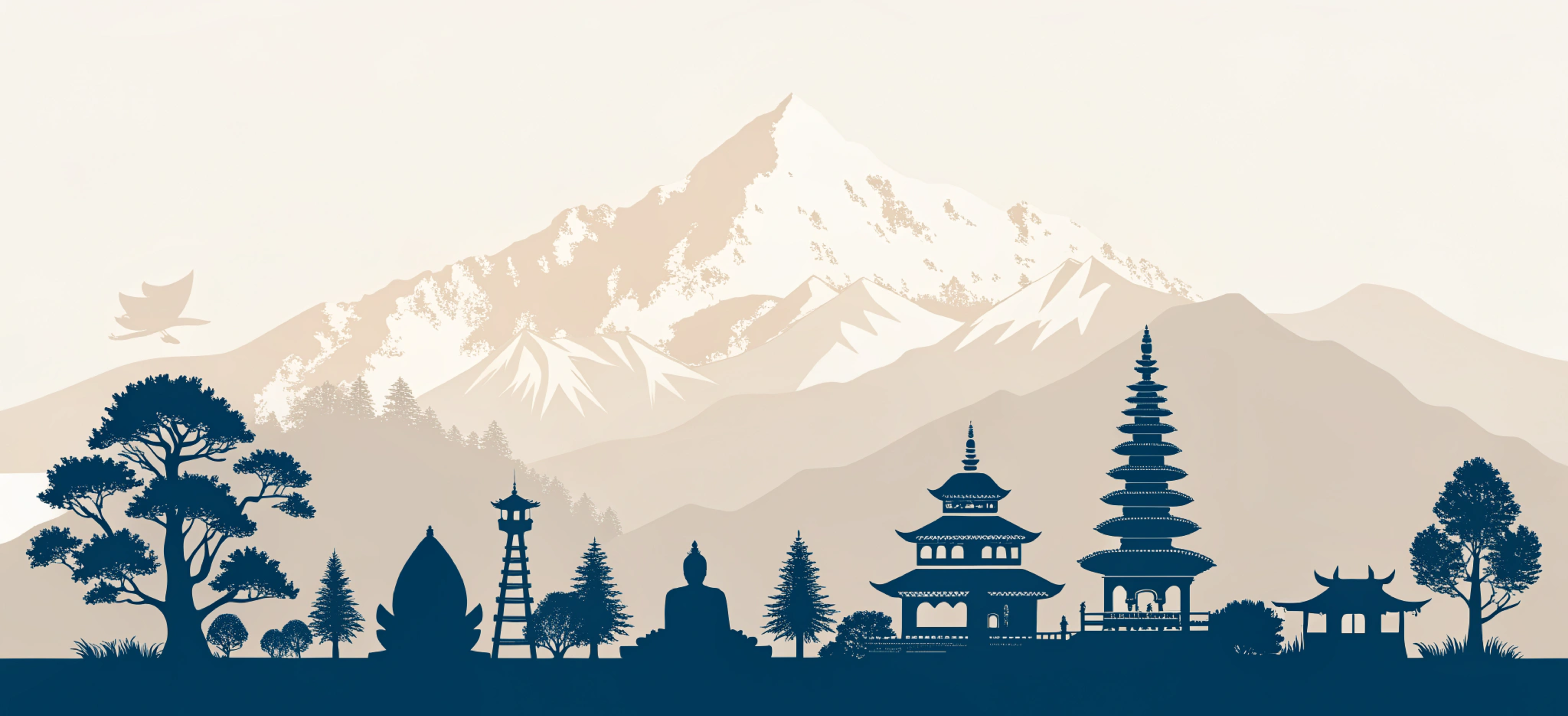 Nepal Landscape Silhouette